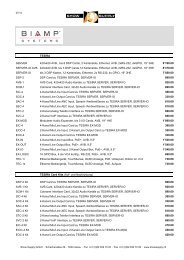 Biamp Systems Preisliste (pdf) - Show Supply