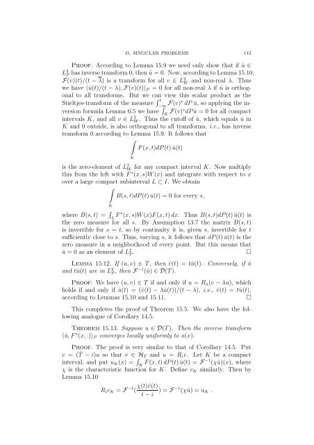 Spectral Theory in Hilbert Space