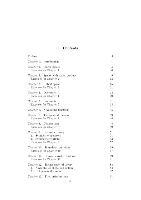 Spectral Theory in Hilbert Space