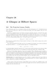 A Glimpse at Hilbert Spaces