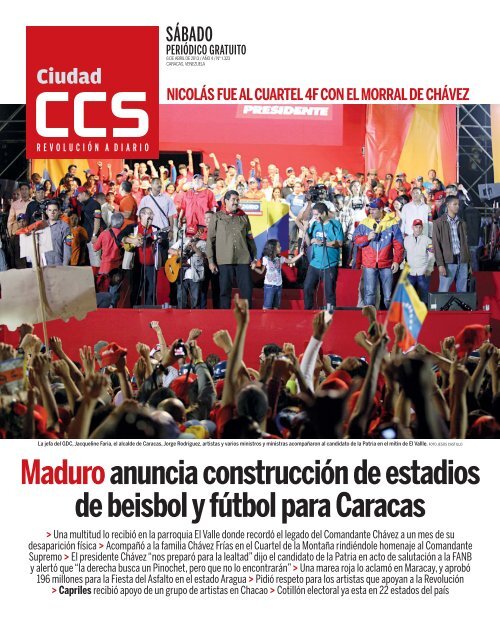 Maduro anuncia construcción de estadios de beisbol y fútbol para Caracas