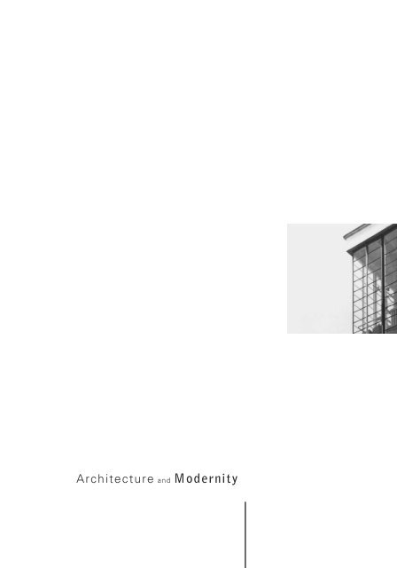 Architecture and Modernity : A Critique