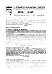Hilde-Blättle Nr. 6 - Februar 2013 - Kempten - Hildegardis ...