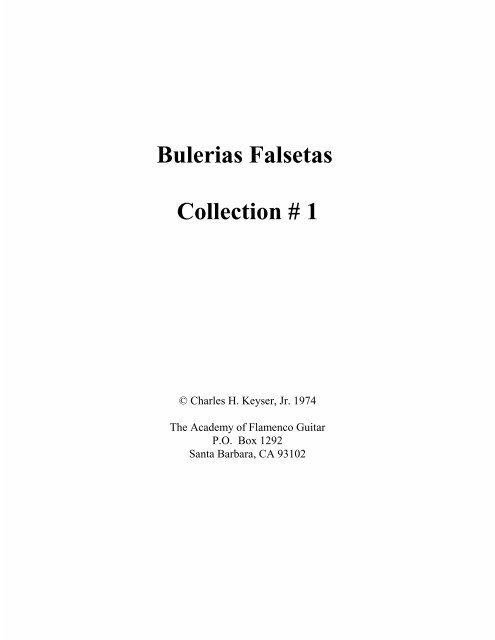 Bulerias Falsetas - Collection 1 - Flamenco Chuck