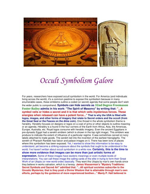 Occult Symbolism Galore