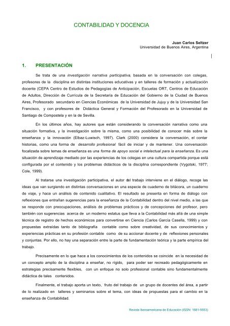 CONTABILIDAD Y DOCENCIA