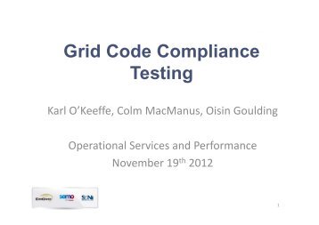 Grid Code Compliance Testing - Eirgrid