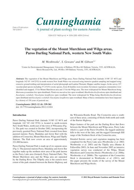 Full paper - Royal Botanic Gardens & Domain Trust - NSW ...