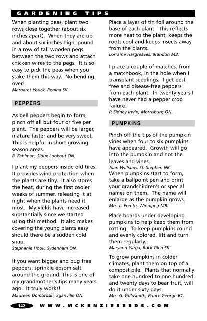 Seed Guide 2007 pgs 01/41 - McKenzie Seeds