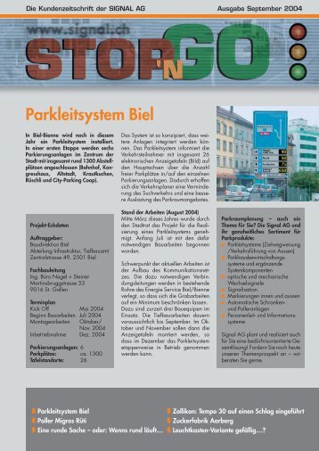 Parkleitsystem Biel - Signal AG