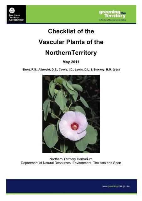 Checklist of the Vascular Plants of the NorthernTerritory