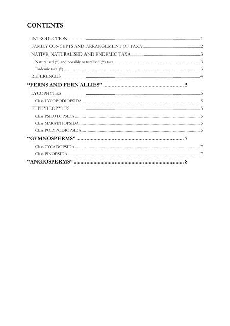 Checklist of the Vascular Plants of the NorthernTerritory