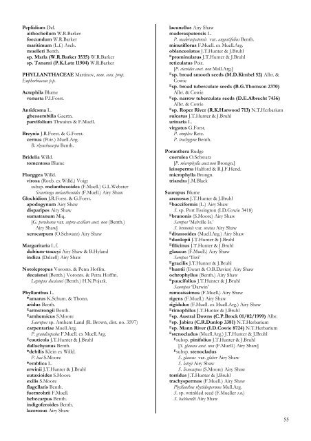 Checklist of the Vascular Plants of the NorthernTerritory