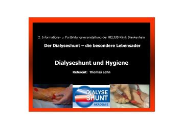 Dialyseshunt und Hygiene