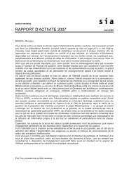 Rapport d'activité 2007 de la SIA-VD - (SIA) - section Vaud