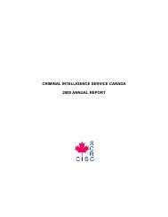 CRIMINAL INTELLIGENCE SERVICE CANADA