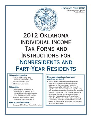 2012 Oklahoma Individual Income Tax Forms and Instructions for ...