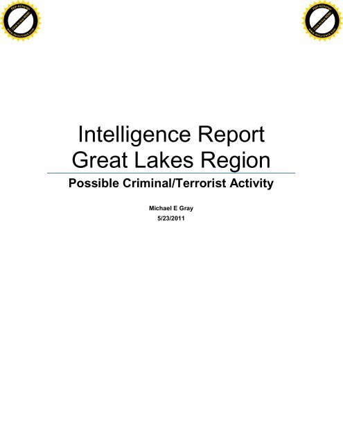 Intelligence Report Great Lakes Region