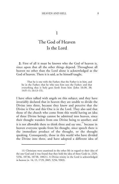 Heaven and Hell - Swedenborg Foundation