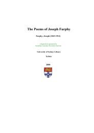 The Poems of Joseph Furphy - Setis