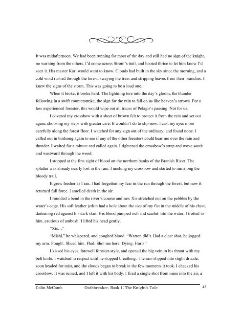 Oathbreaker, Book 1: The Knight's Tale - Colin McComb