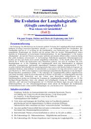 Die Evolution der Langhalsgiraffe (Giraffa camelopardalis) - Teil 2 PDF