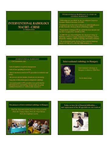 Interventional radiology in Hungary - Dimond3.org