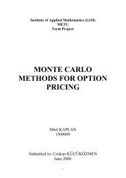 MONTE CARLO METHODS FOR OPTION PRICING