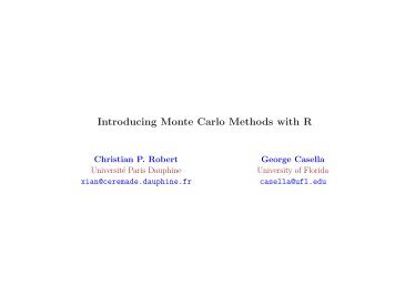 Introducing Monte Carlo Methods with R - University of Florida