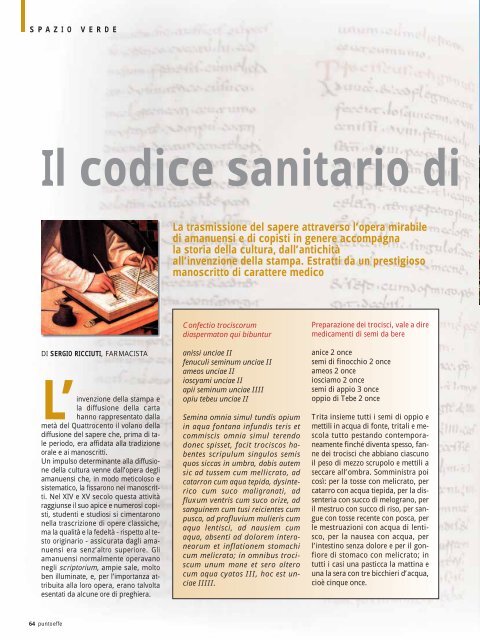 datazione farmacista
