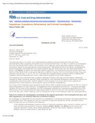 FDA Warning Letter to Stuart A. Harlin, M.D. 2010-07-21 - Circare