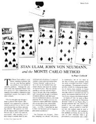 Stan Ulam, John von Neumann, and the Monte Carlo Method