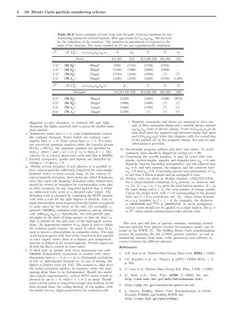 39. monte carlo particle numbering scheme - Particle Data Group