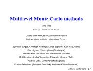 Multilevel Monte Carlo methods - Mathematical Institute - University ...