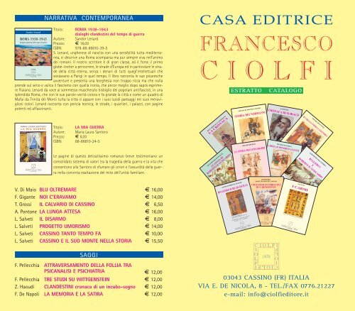 Catalogo - Libreria e Tipografia Francesco Ciolfi, dal 1870. Pagina ...