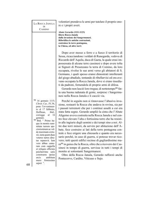 Emilio Pistilli, La Rocca Janula di Cassino attraverso - Studi Cassinati