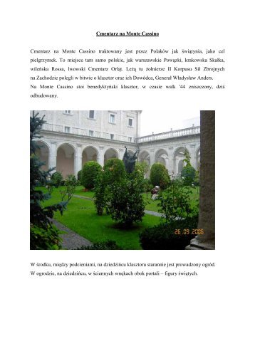 Cmentarz na Monte Cassino (pdf)
