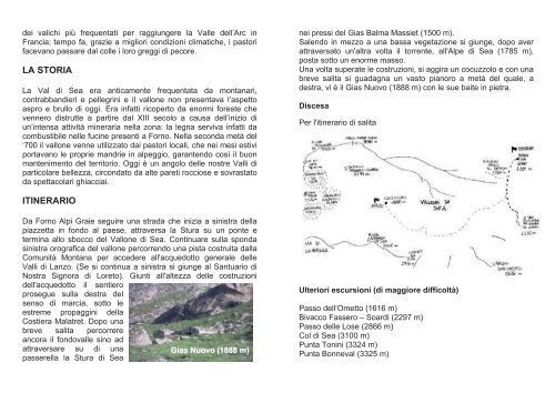 Le Passeggiate - Comunità montana Valli di Lanzo, Ceronda e ...