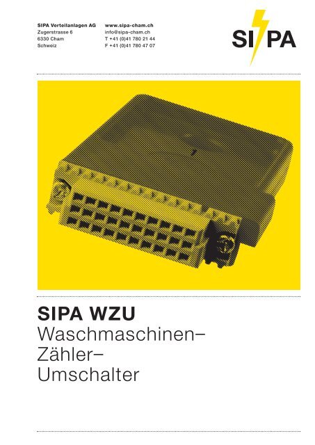 SIPA WZU Waschmaschinen– Zähler– Umschalter