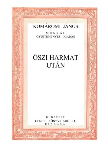 Őszi harmat után