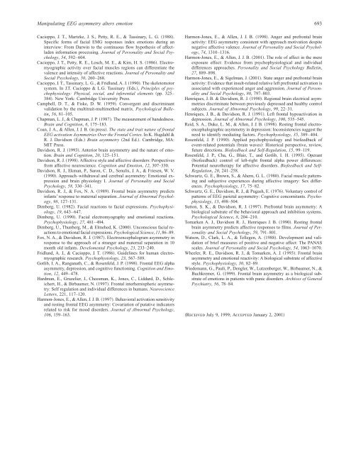 Manipulation of frontal EEG asymmetry through biofeedback alters ...