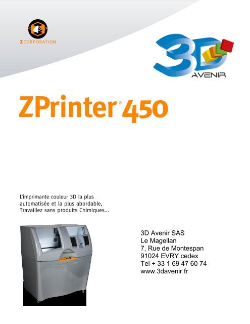 3d avenir sas le magellan 7, rue de montespan 91024 evry