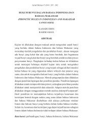 hukum bunyi dalam bahasa indonesia dan bahasa makassar