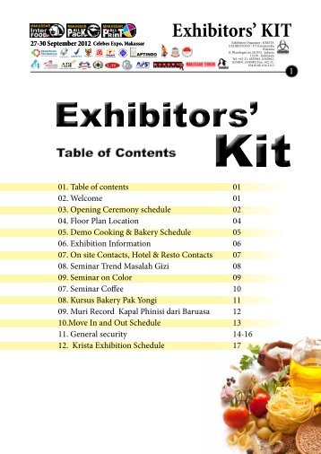 Exhibitors' KIT - Makassar Interfood