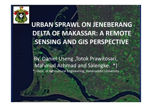 URBAN SPRAWL ON JENEBERANG DELTA OF MAKASSAR: A ...