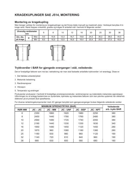 PRODUKTANSVAR - ERKLÆRING Fordeler ved bruk av slanger ...