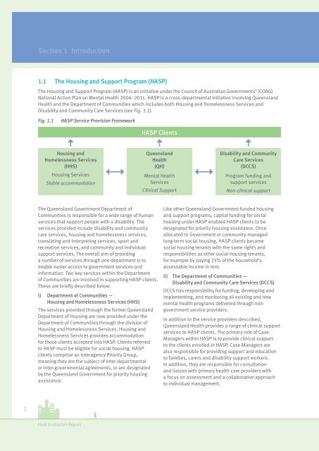 Housing and Support Program (HASP): Final Evaluation Report