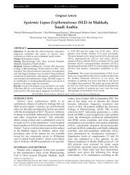 Systemic Lupus Erythematosus (SLE) in Makkah, Saudi Arabia