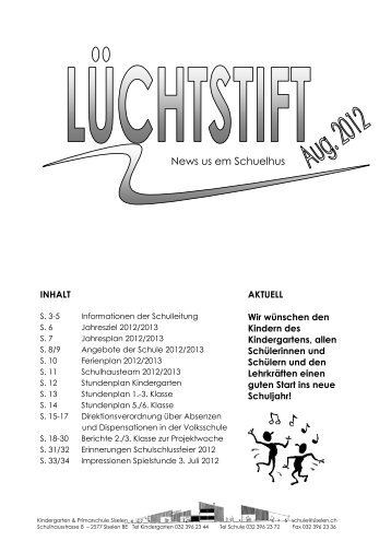 Angebote der Schule 2012/2013 - Siselen