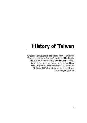 History of Taiwan - China Institut